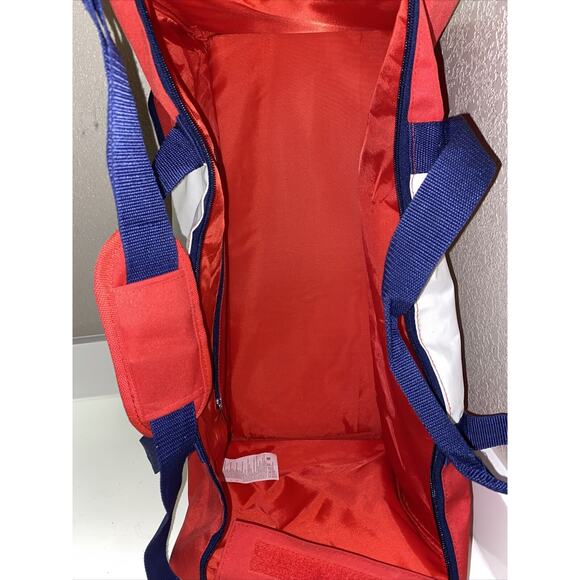 Lacoste Live Parfums Gym Sport Duffle Bag Tennis Racquetball Red White Blue - Picture 6 of 11